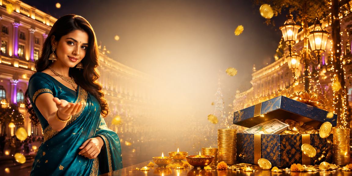 India player logging in on mobile at night market