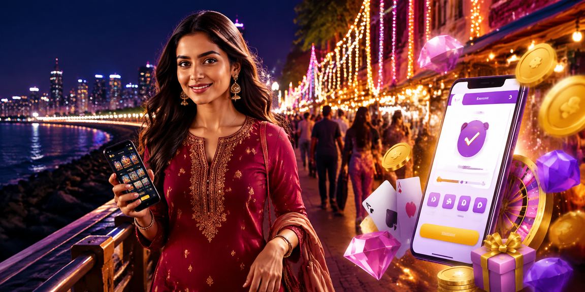 Player depositing funds on mobile device at Mumbai Marine Drive